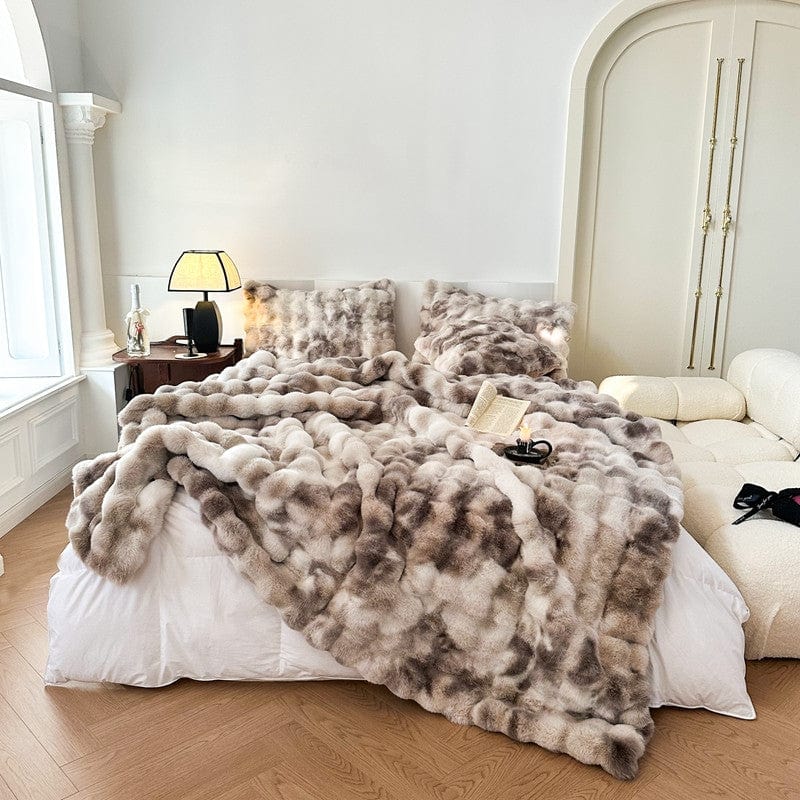 Soft Faux Fur Blanket with Batik Pattern – Taavita for Home