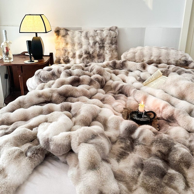 Soft Faux Fur Blanket with Batik Pattern – Taavita for Home