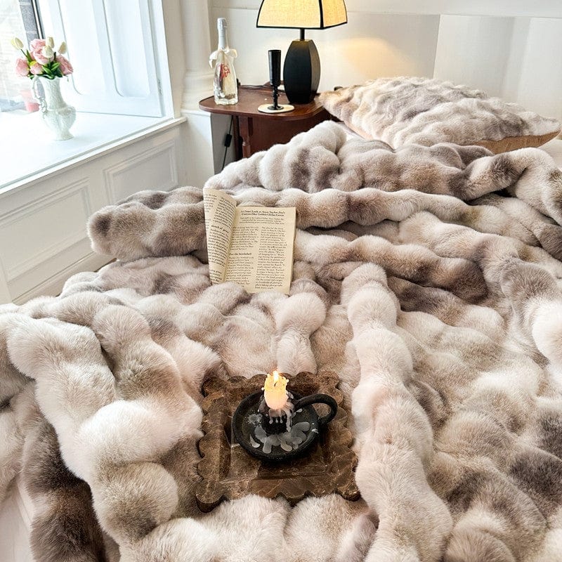 Soft Faux Fur Blanket with Batik Pattern – Taavita for Home