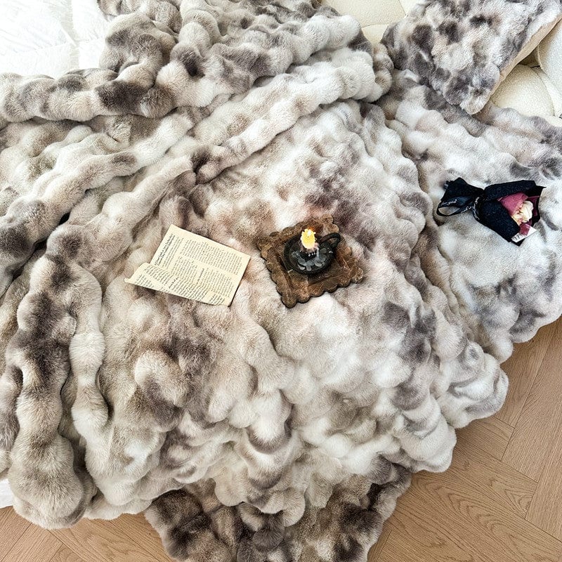 Soft Faux Fur Blanket with Batik Pattern – Taavita for Home