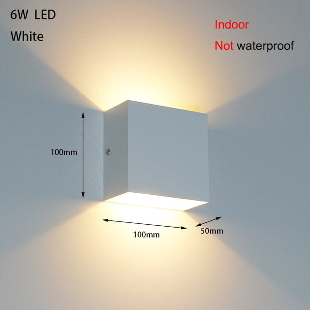 Square White Wall Lamp