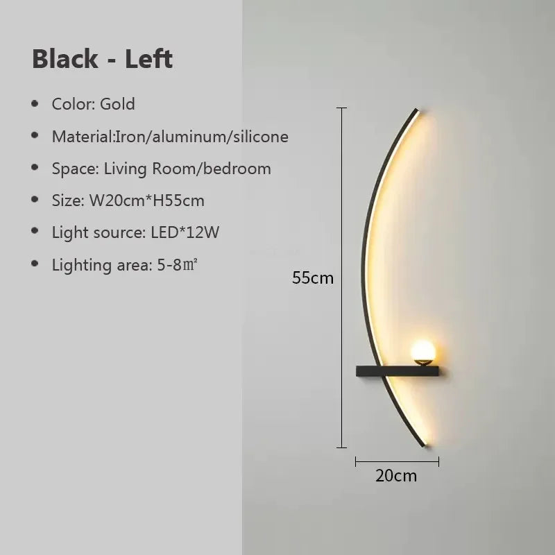 Taavita Wall Lamp Gold Black