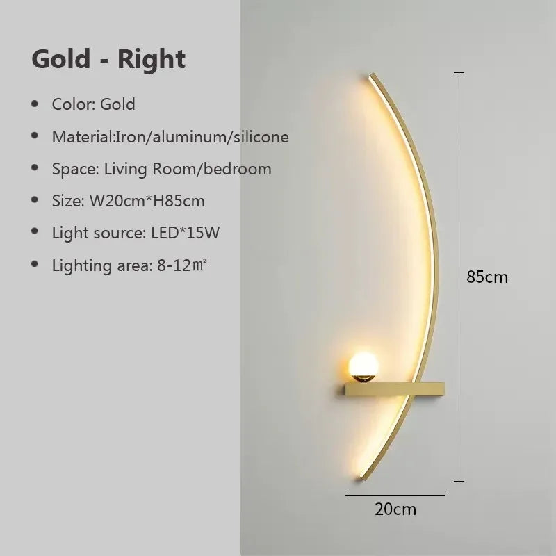 Taavita Wall Lamp Gold Black