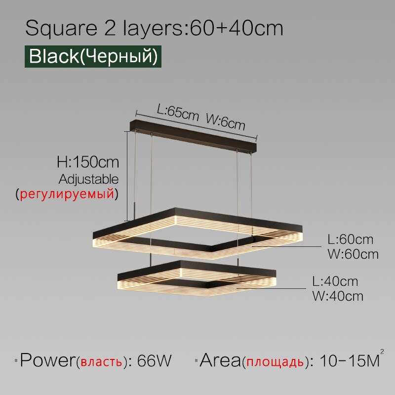 Taavita Ceiling Light Living Room – Rectangular Pendant Lamp for Stylish Lighting