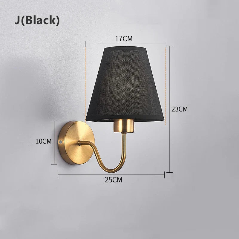 Taavita Wall Lamp with Black Shade