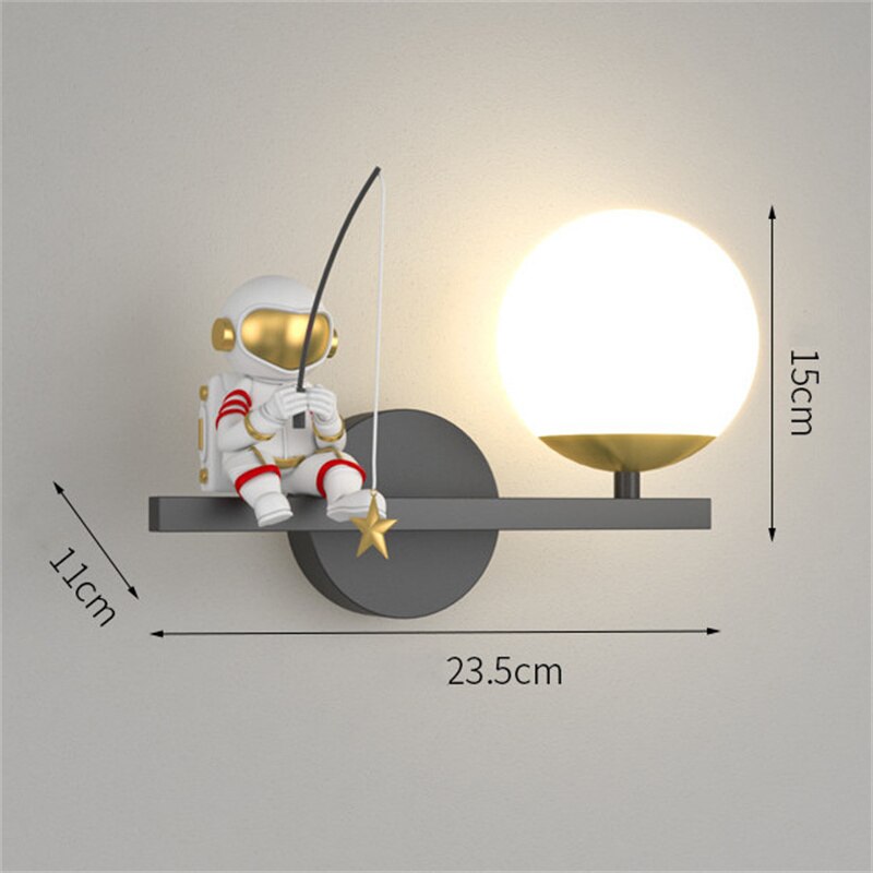 Taavita Wall Lamp Children's Room Astronaut Problems