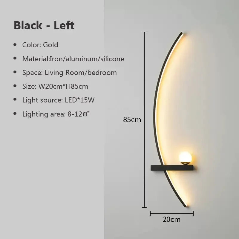 Taavita Wall Lamp Gold Black