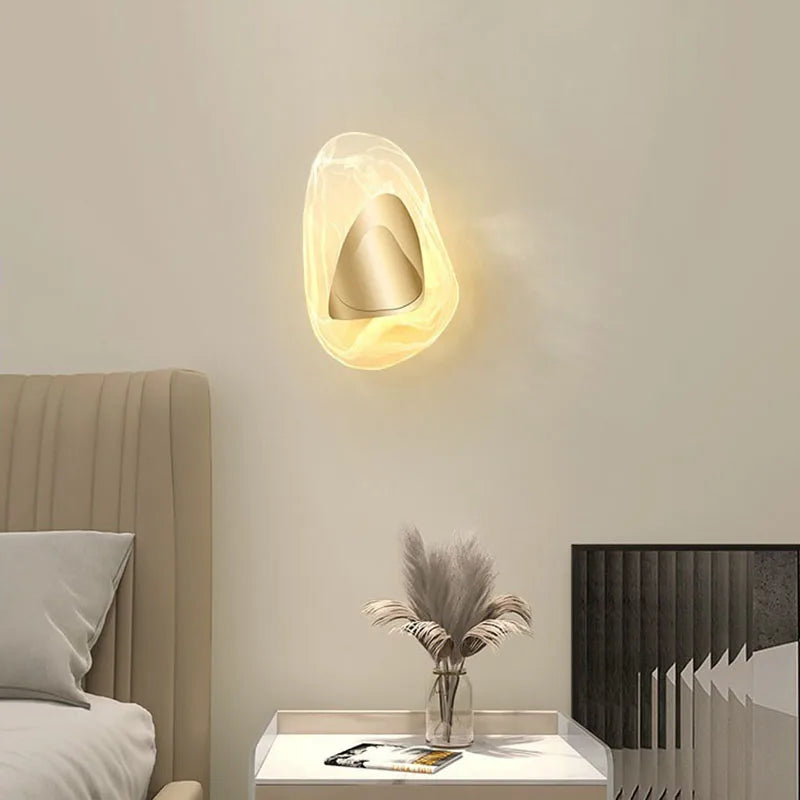 Taavita Wall Lamps Bedroom with Plug, Stylish White and Elegant Gold