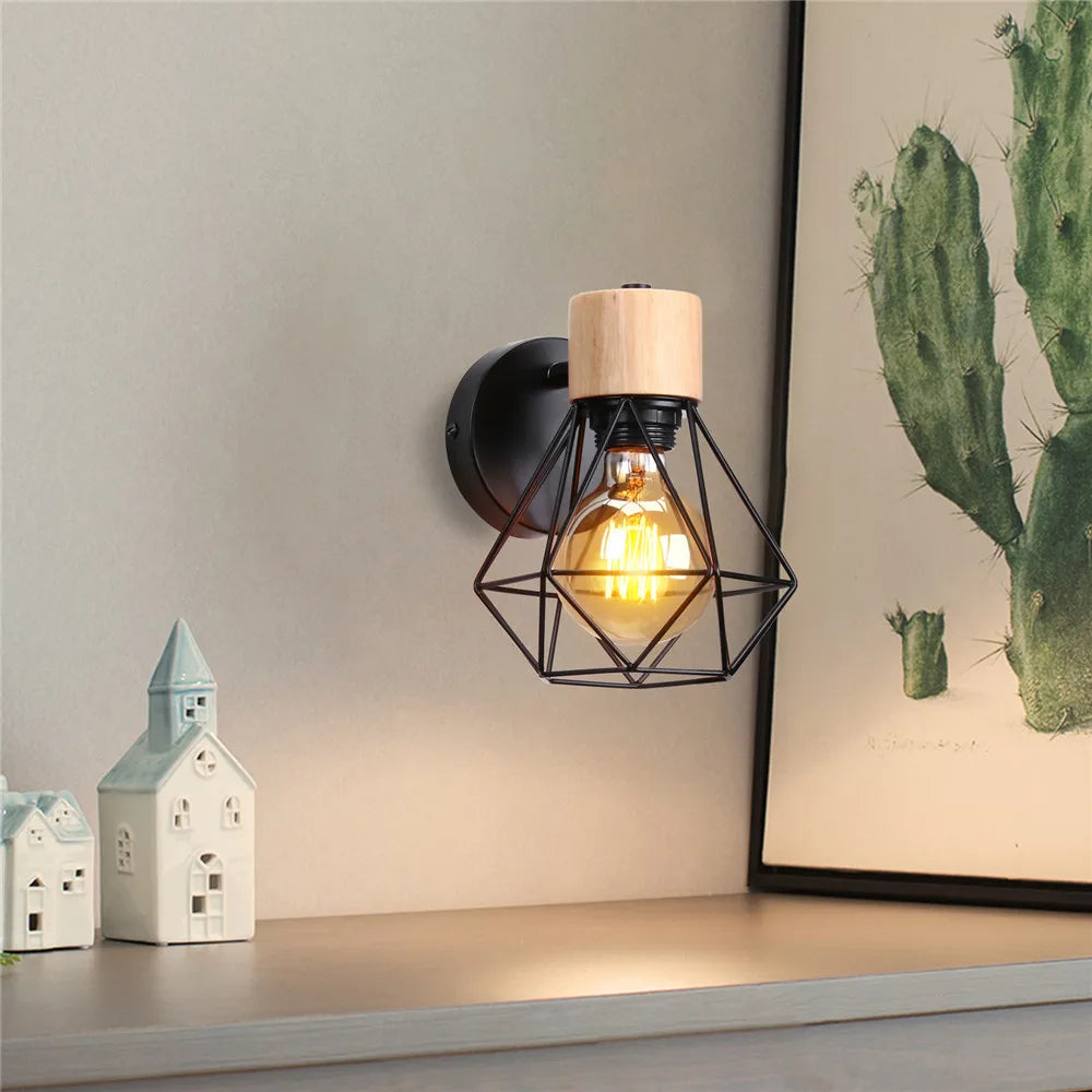 Taavita Wall Lamp Wood Black