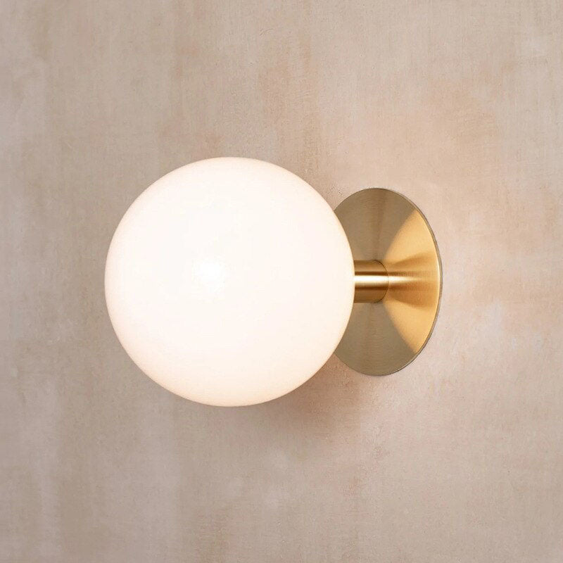 Taavita Kugel White - Elegant, Minimalist Wall Lamp for Bedroom and Hallway