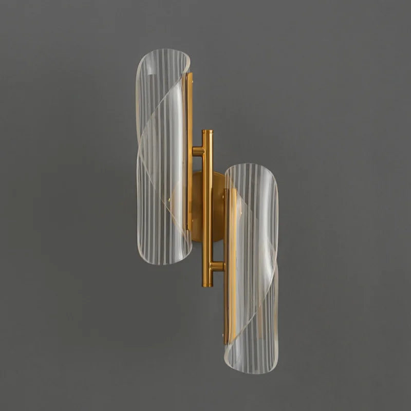 Taavita Wall Lamp Staircase - Glamorous Design in Glass and Gold