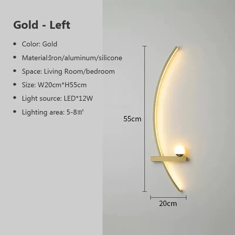 Taavita Wall Lamp Gold Black