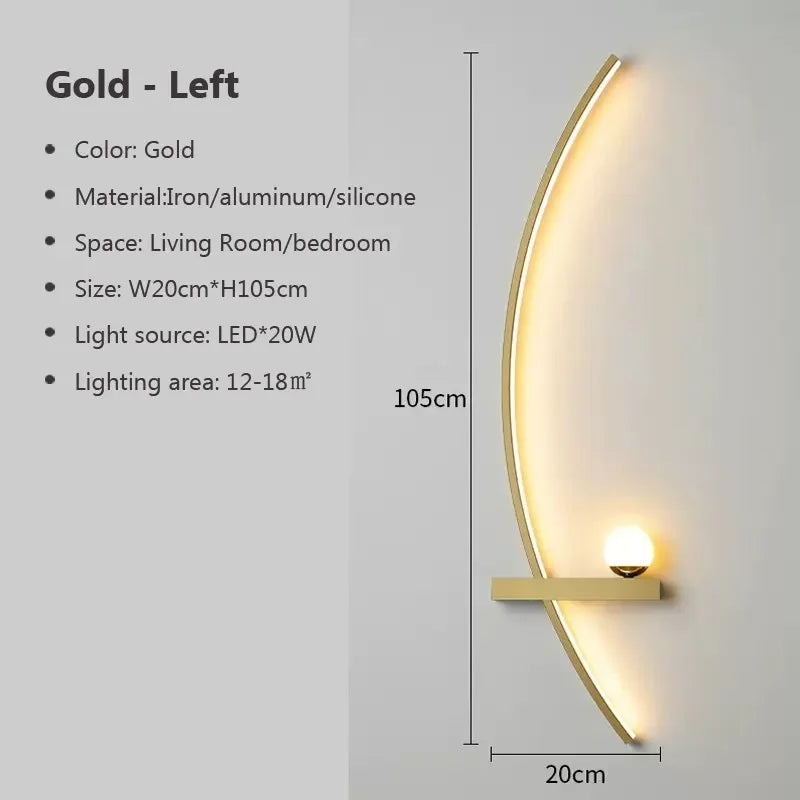 Taavita Wall Lamp Gold Black