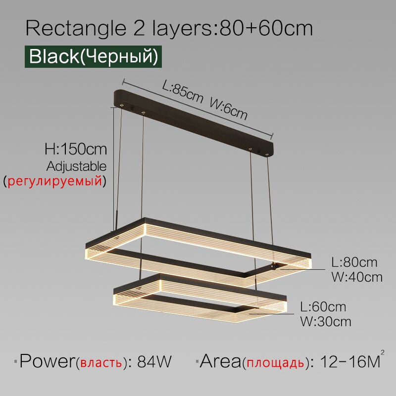 Taavita Ceiling Light Living Room – Rectangular Pendant Lamp for Stylish Lighting