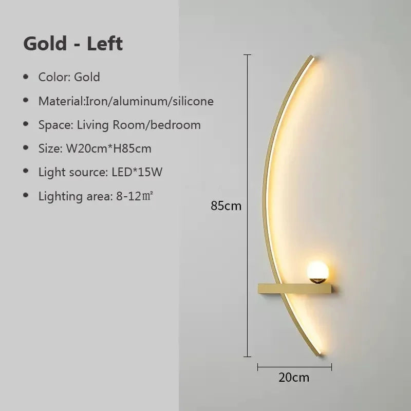 Taavita Wall Lamp Gold Black