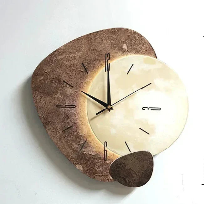 Taavita | Aesthetic Wooden Wall Clock with USB Lamp