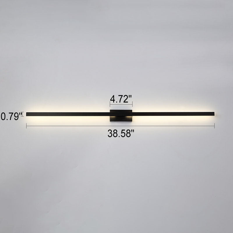 Taavita Minimalist Black Linear LED Mirror Front Light Wall Lamp