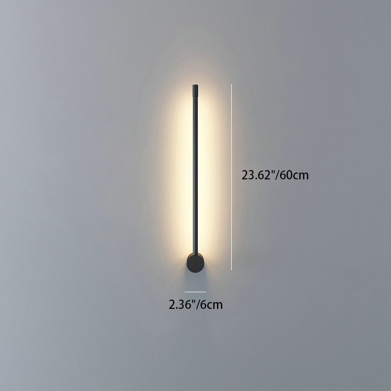 Modern Minimalist Aluminum LED Wall Light Lamp in Straight Line for Living Room