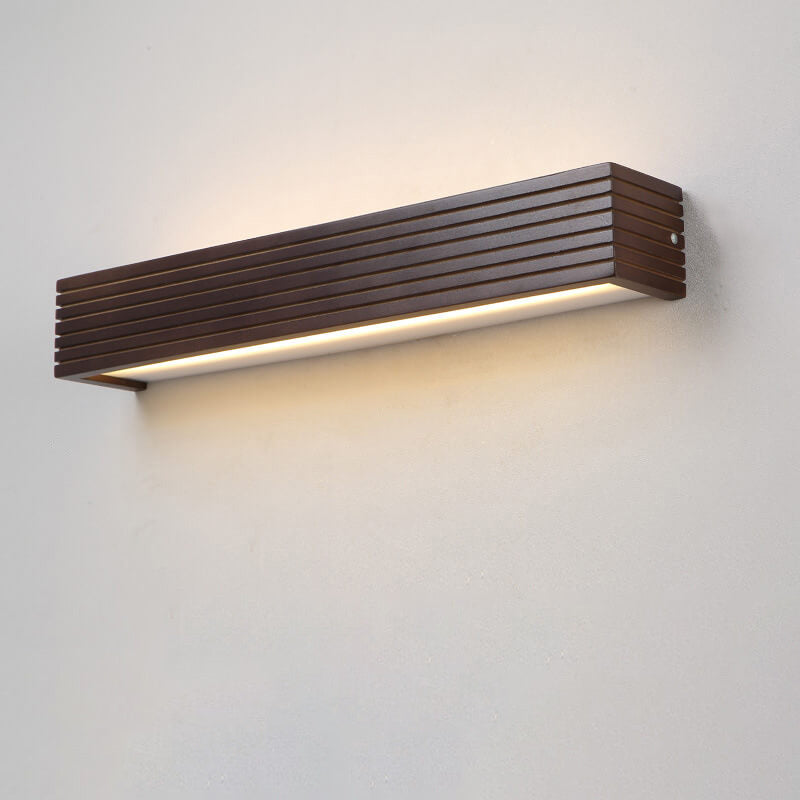 Modern Walnut Square Bar Vanity LED Wall Light Lamp from China