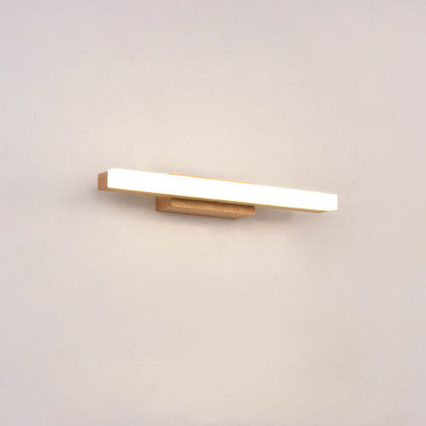 Taavita Minimalist Wooden Long Strip Vanity Light LED Wall Lamp