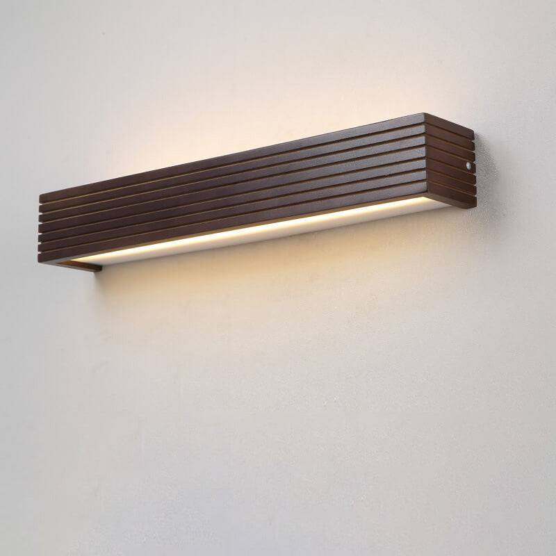 Modern Walnut Square Bar Vanity LED Wall Light Lamp from China