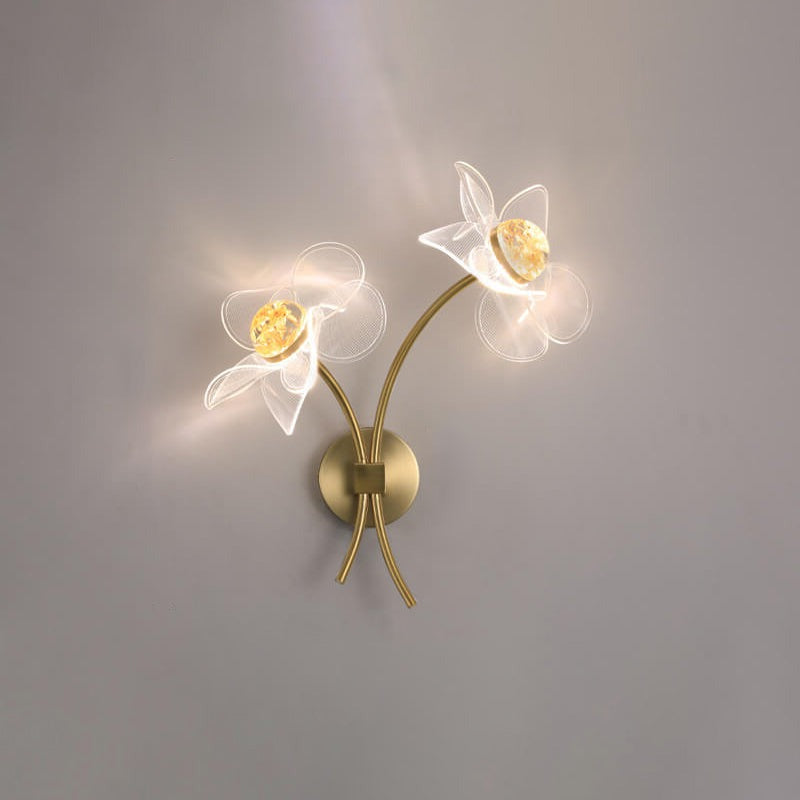 Taavita Creative Acrylic Lotus Flower LED Wall Sconce Lamp