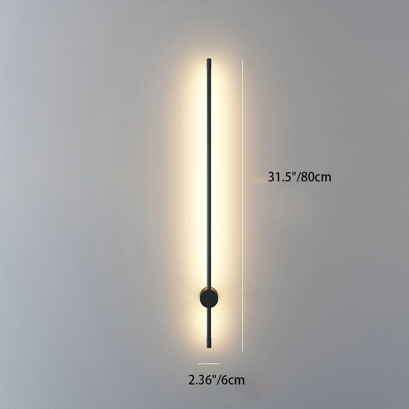 Modern Minimalist Aluminum LED Wall Light Lamp in Straight Line for Living Room