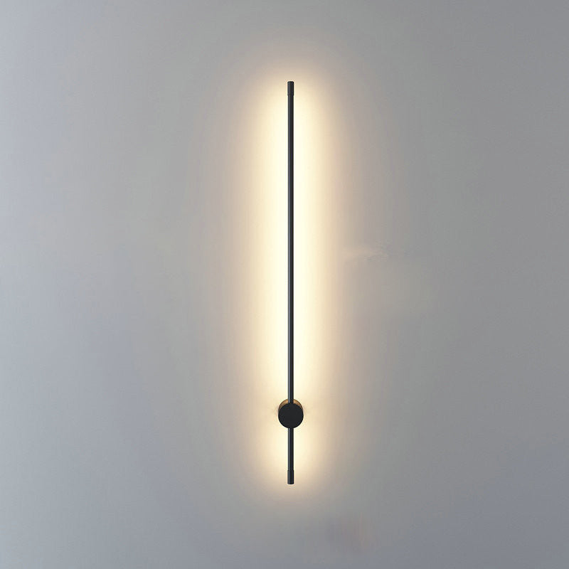 Modern Minimalist Aluminum LED Wall Light Lamp in Straight Line for Living Room