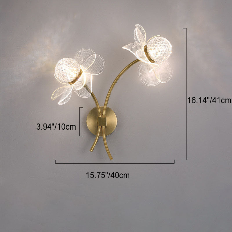 Taavita Creative Acrylic Lotus Flower LED Wall Sconce Lamp