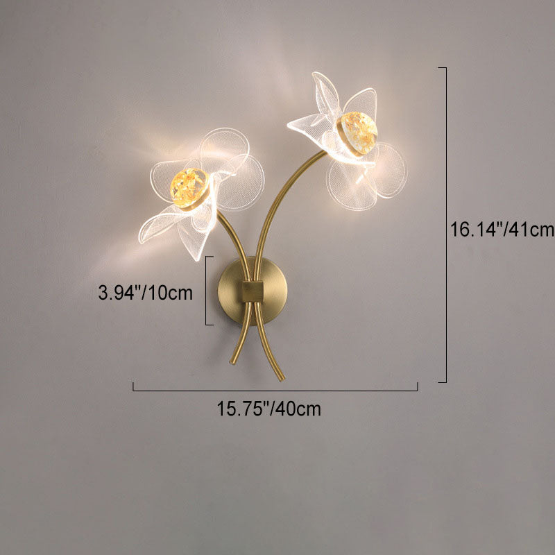 Taavita Creative Acrylic Lotus Flower LED Wall Sconce Lamp