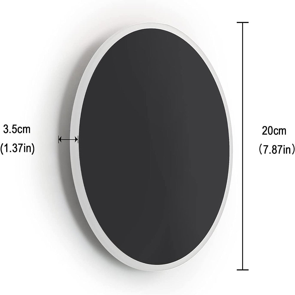 Taavita Wall Lamp with Switch - Elegant Black Round Lamp for Versatile Use