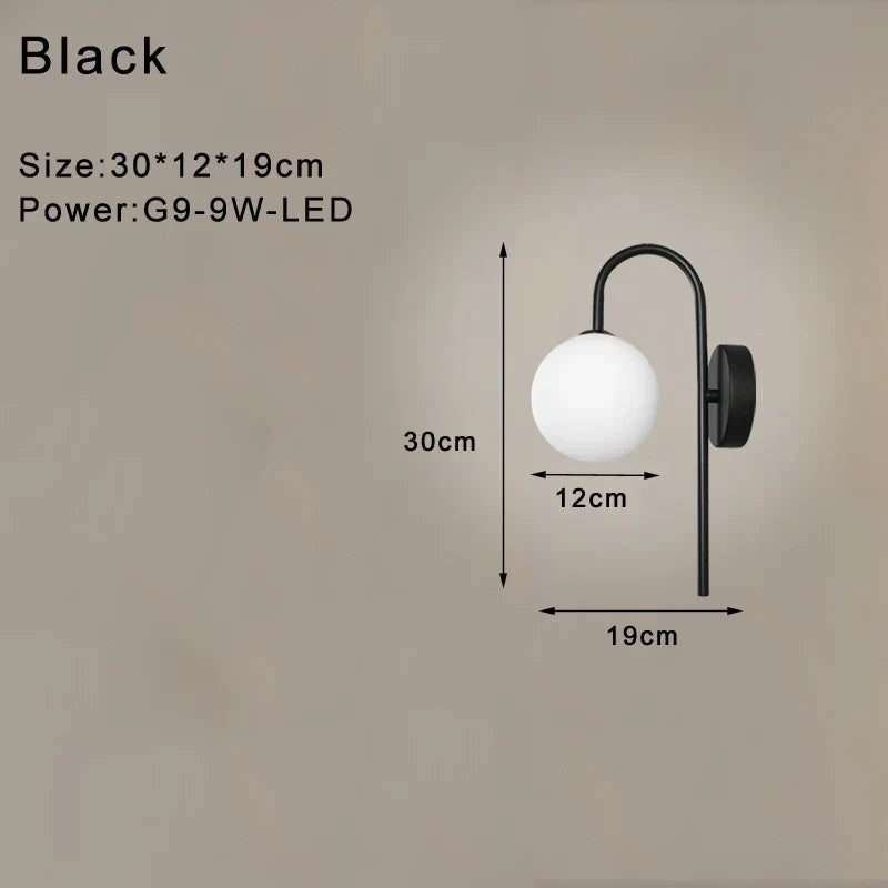 Taavita Wall Lamp White Black