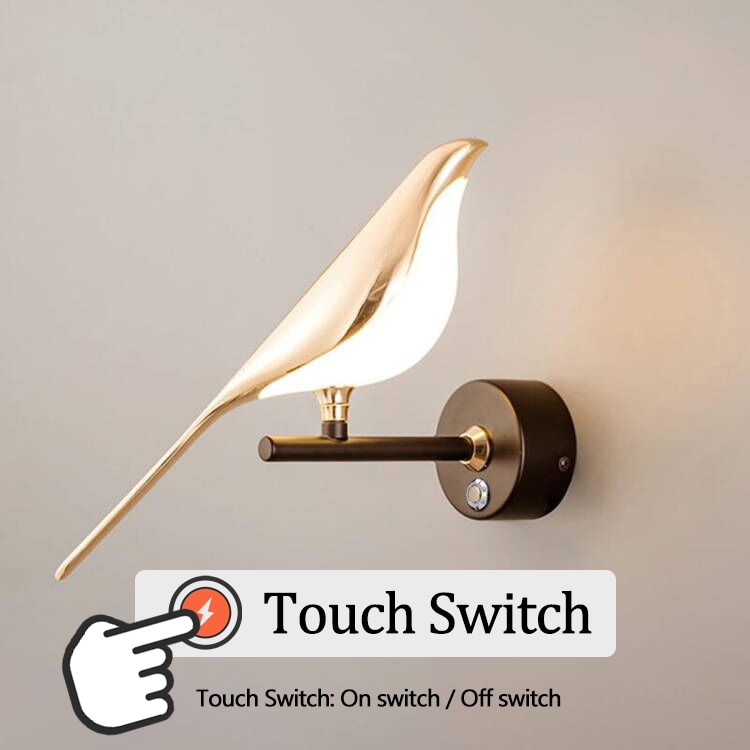 Gold Wall Lamp with Switch