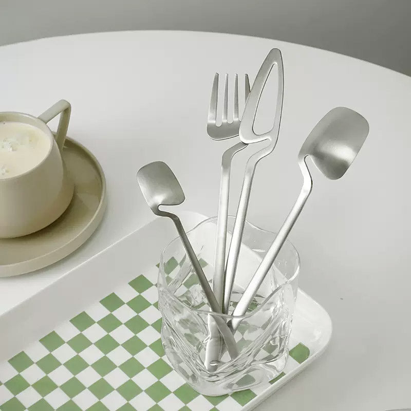 Taavita Skeleton Cutlery Set - Elegant 304 Stainless Steel with Scoop Design