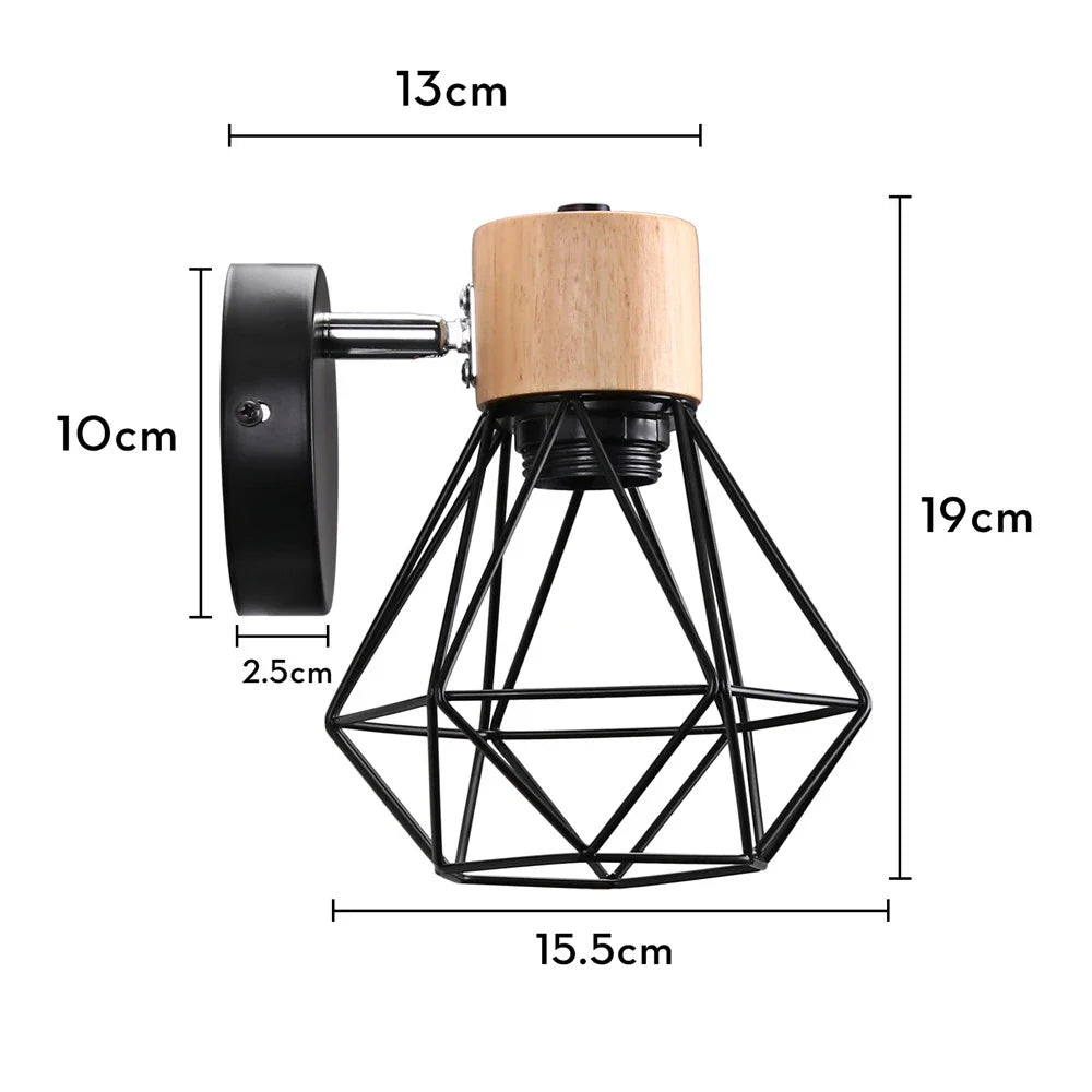 Taavita Wall Lamp Wood Black