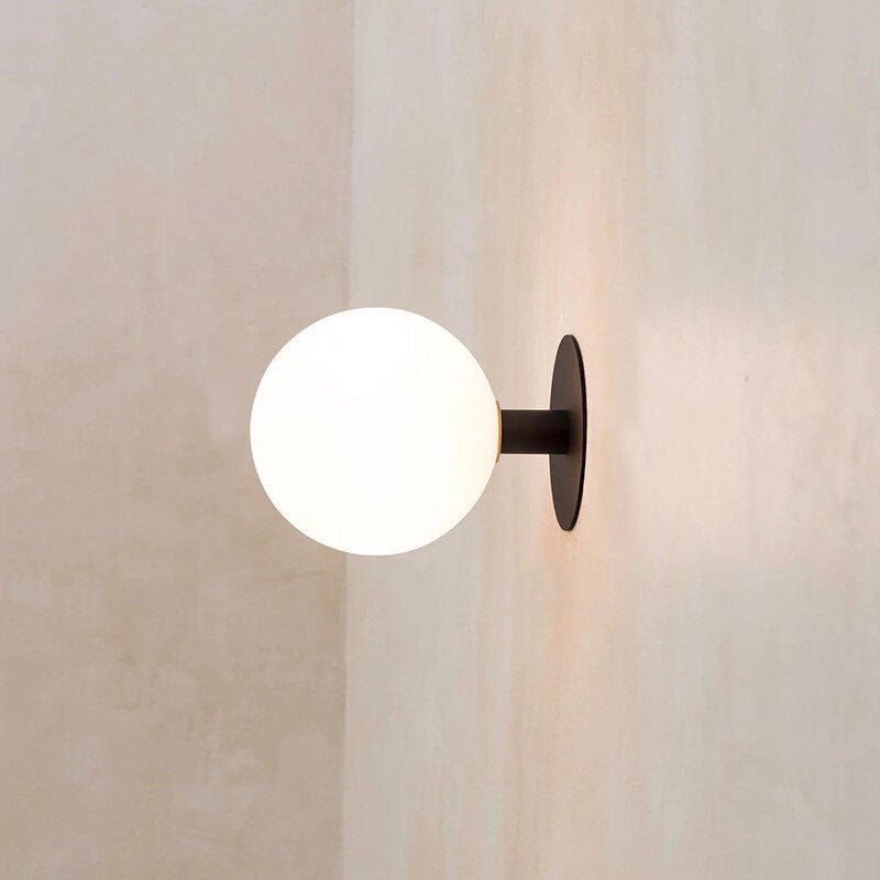 Taavita Kugel White - Elegant, Minimalist Wall Lamp for Bedroom and Hallway