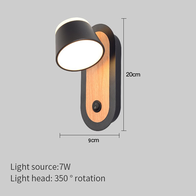 Taavita Wall Lamp with Switch Bed