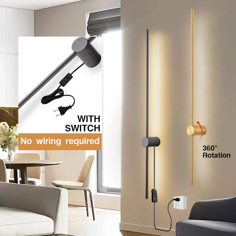 Taavita Wall Lamp Rod Black - Elegant Design for Your Home