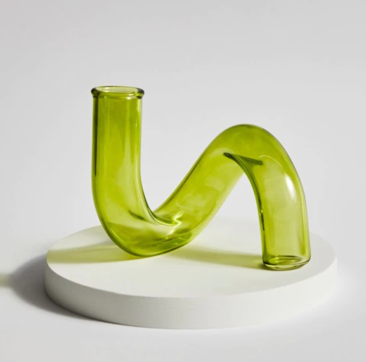 Taavita Hydroponic Vase & Candle Holder - Blown Glass, Beautiful Loop Design