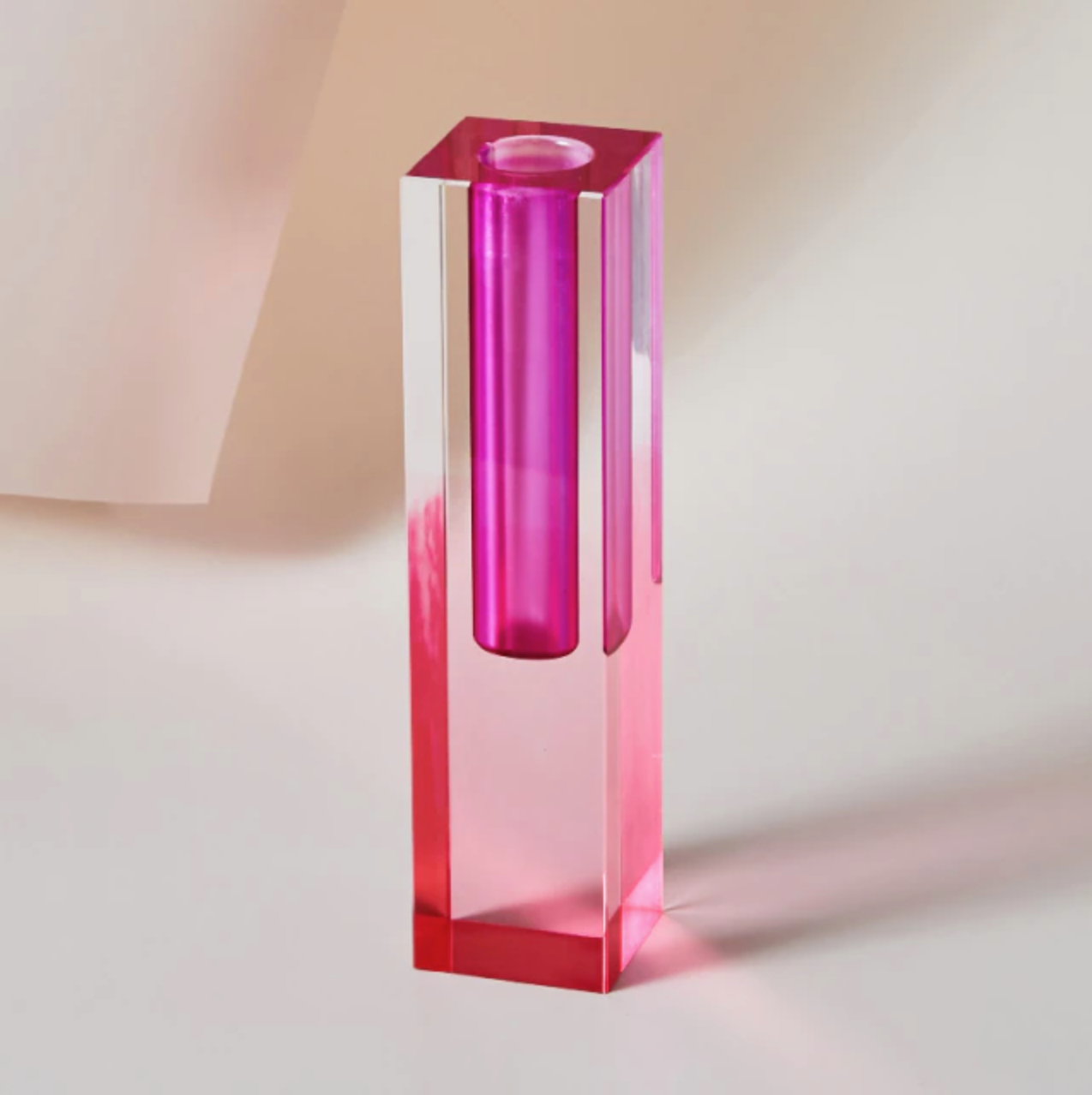 Modern Prism Acrylic Vase & Organizer for Desktop