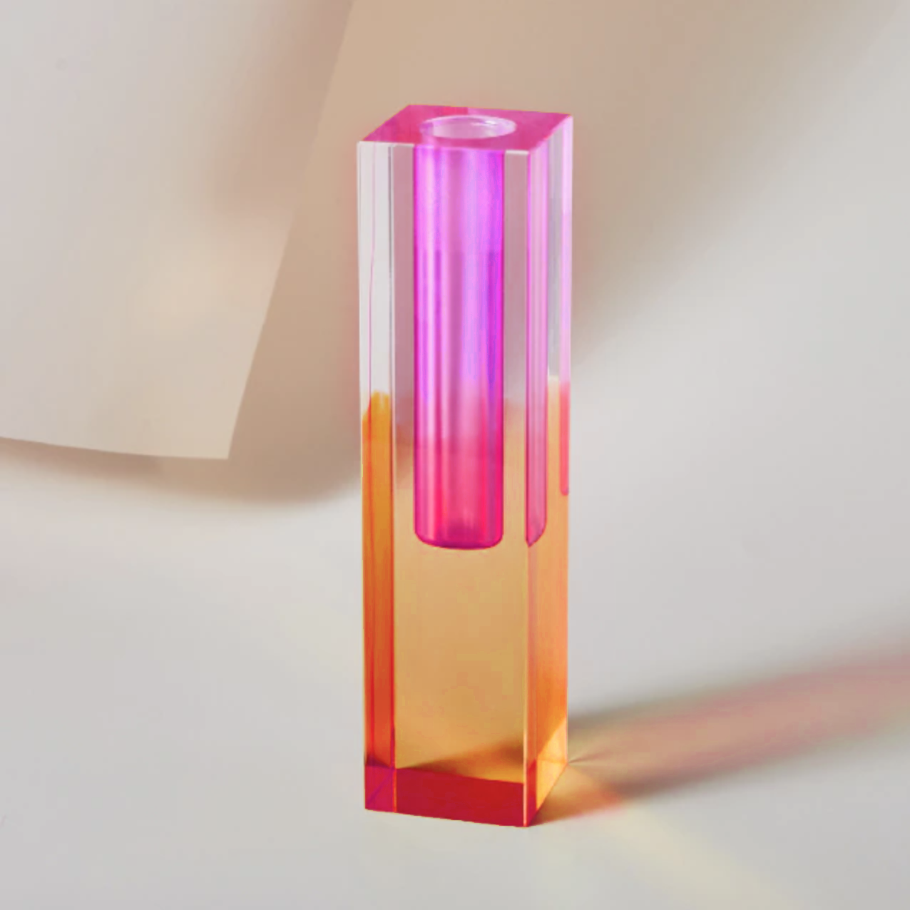 Modern Prism Acrylic Vase & Organizer for Desktop