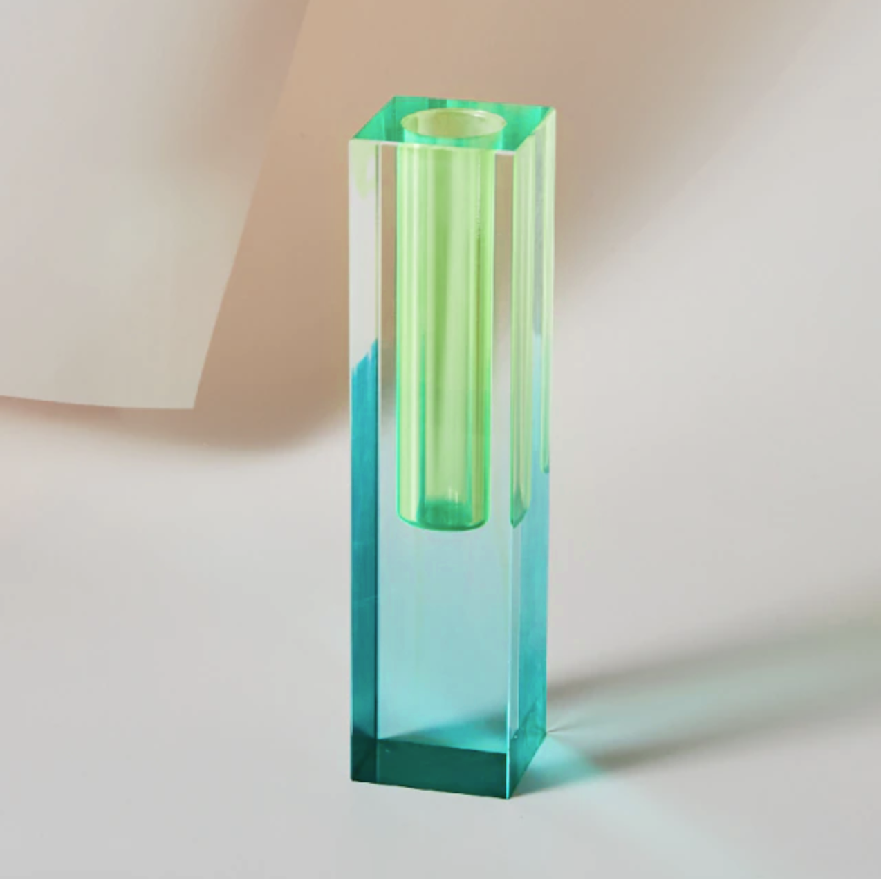 Modern Prism Acrylic Vase & Organizer for Desktop