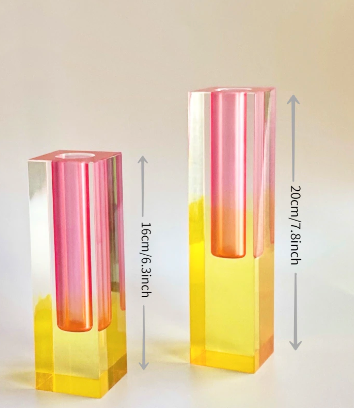 Modern Prism Acrylic Vase & Organizer for Desktop