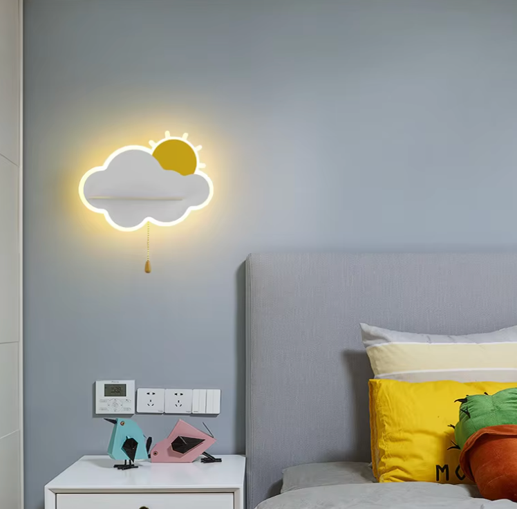 Taavita | LED Wall Lamp for Boys and Girls in the Children's Room | Cloud Design Wall Light