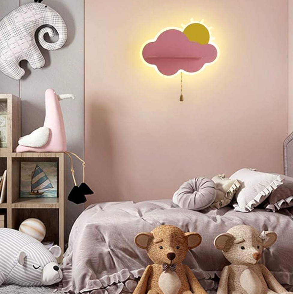 Taavita | LED Wall Lamp for Boys and Girls in the Children's Room | Cloud Design Wall Light