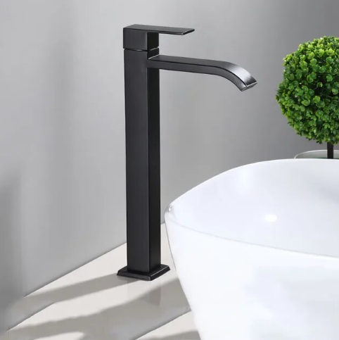 Taavita Matte Black Cold Water Single Faucets with Modern Design for Sink Installation