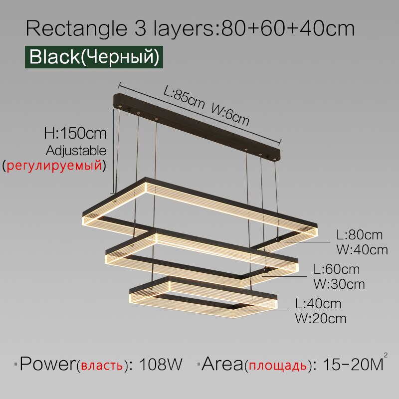 Taavita Ceiling Light Living Room – Rectangular Pendant Lamp for Stylish Lighting