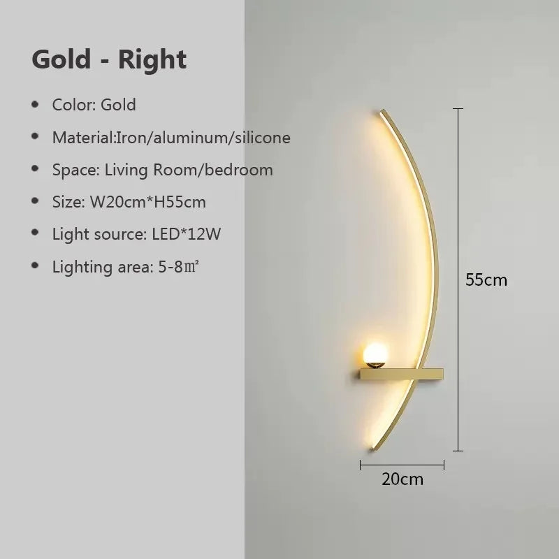 Taavita Wall Lamp Gold Black