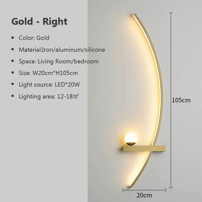 Taavita Wall Lamp Gold Black