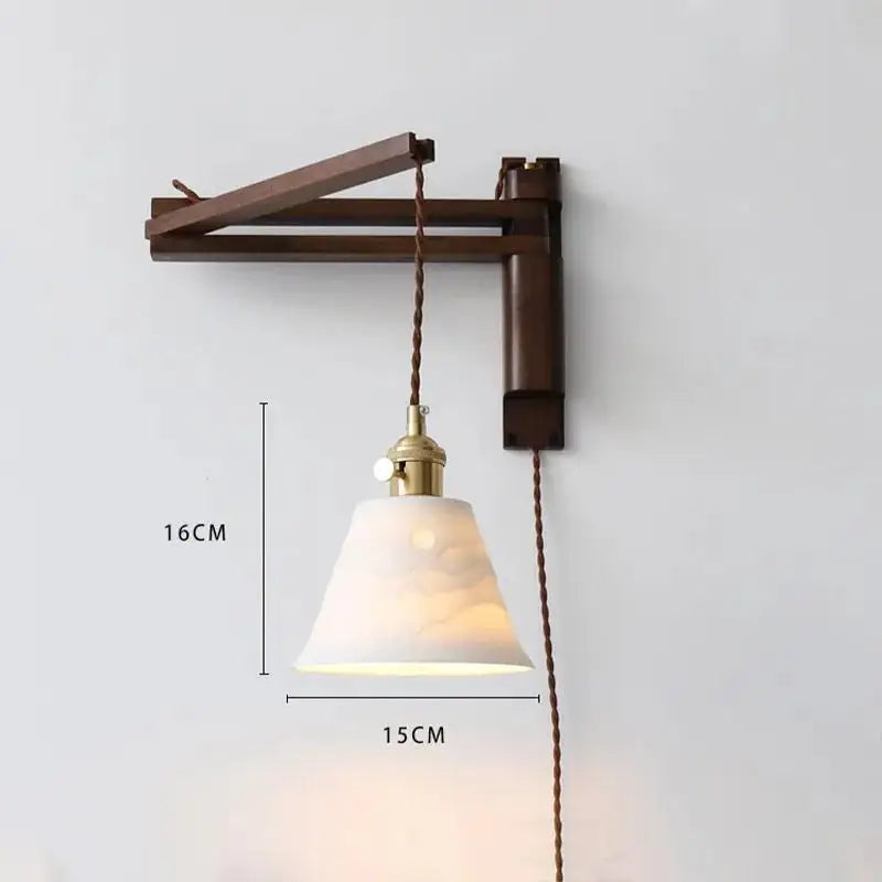 Taavita Wall Lamp Wood Scissor Arm